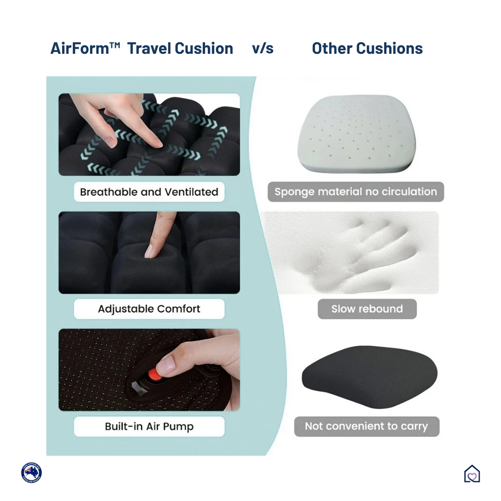 AirForm™ | Inflatable Travel Cushion