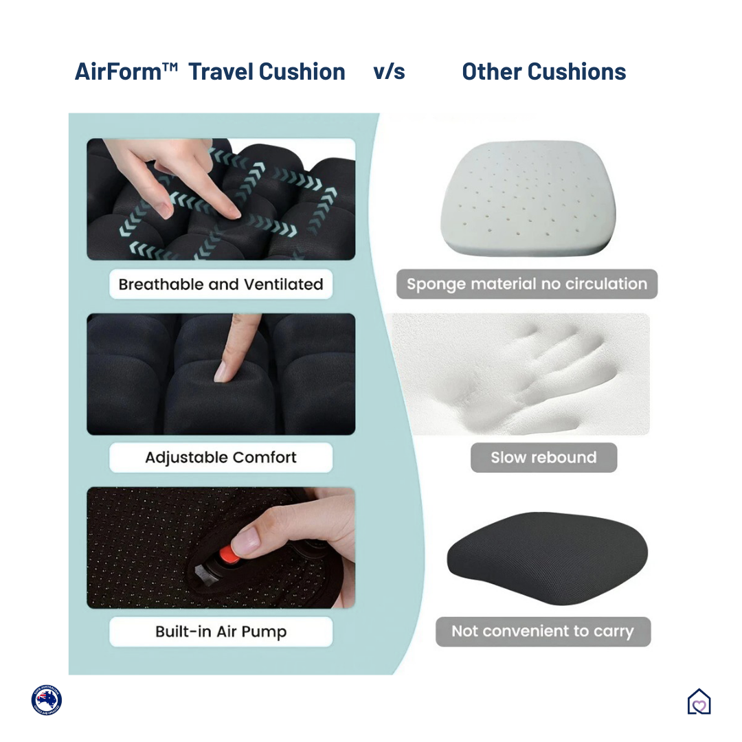 AirForm™ | Inflatable Travel Cushion