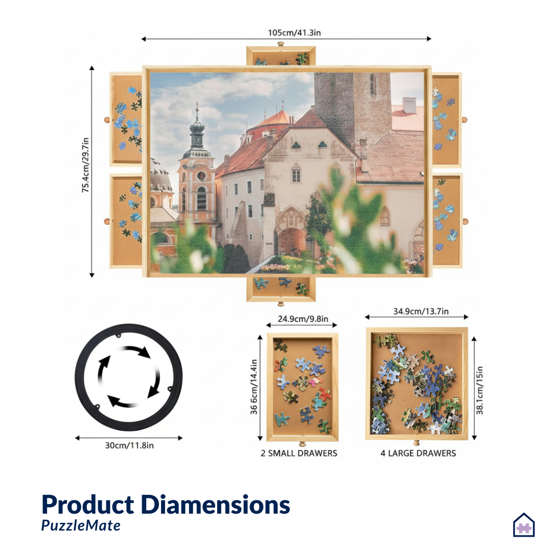 PuzzleMate (2000 Pcs) Wooden Puzzle Board