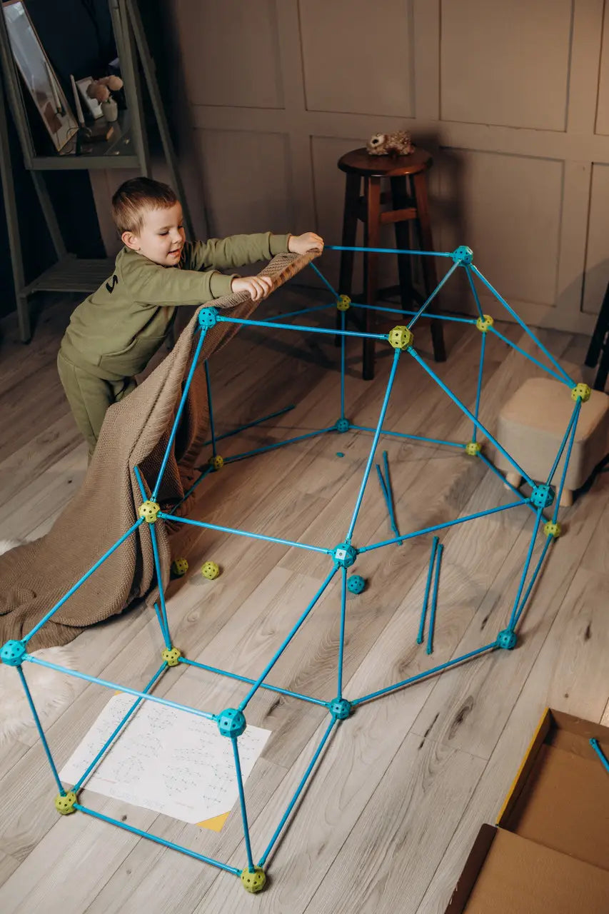 Kids Fort Building Kit: Screen-Free STEM Construction Set