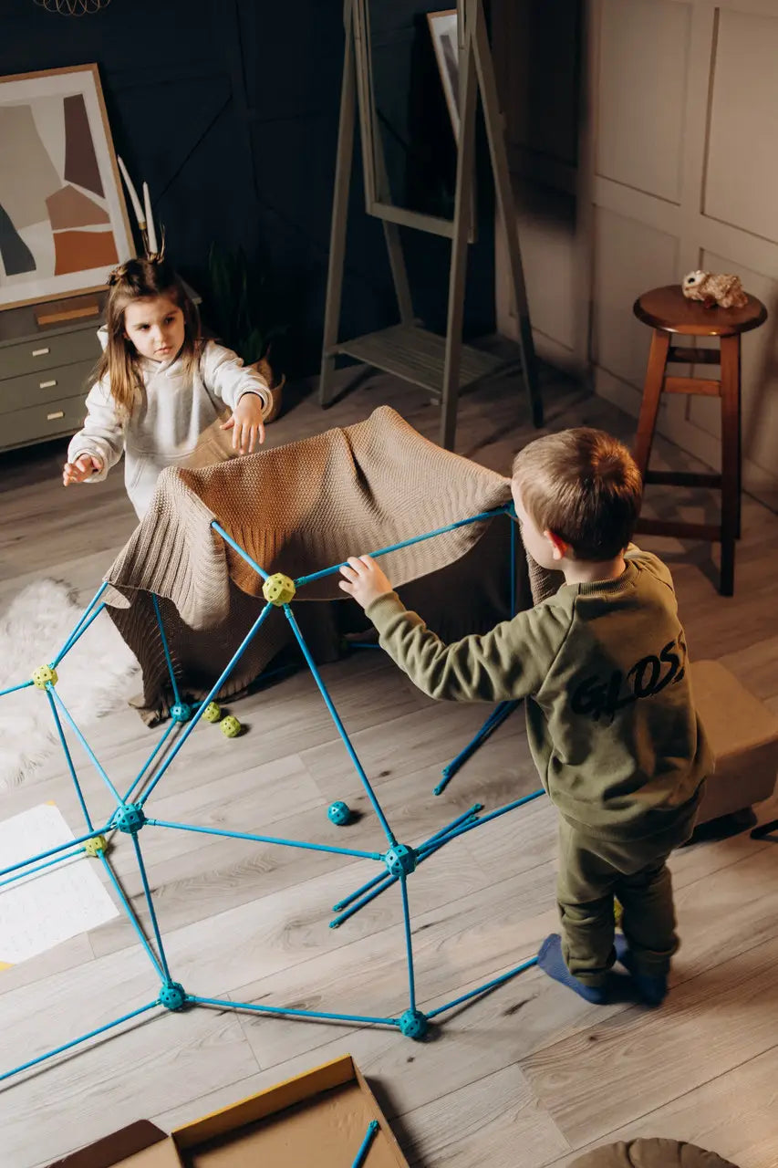 Kids Fort Building Kit: Screen-Free STEM Construction Set
