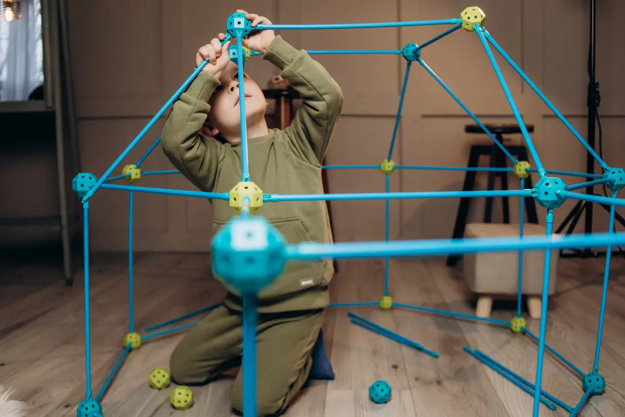 Kids Fort Building Kit: Screen-Free STEM Construction Set