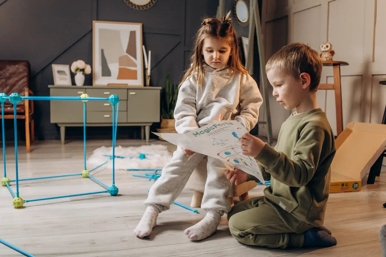 Kids Fort Building Kit: Screen-Free STEM Construction Set
