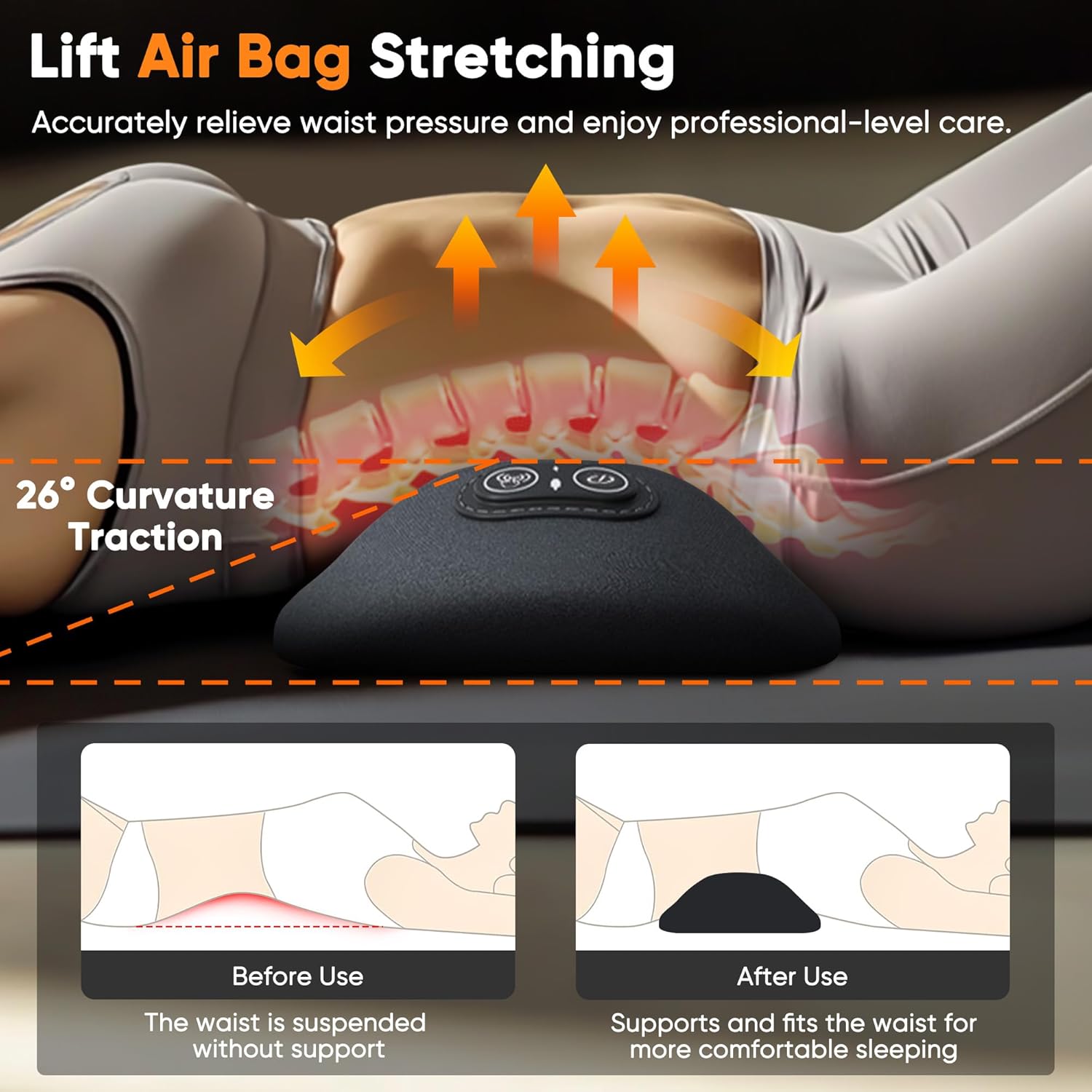 SootheBack, 3-in-1 Lumbar Massage Pillow