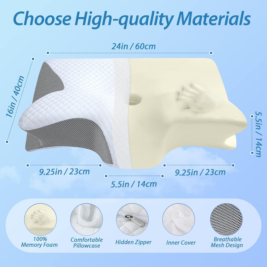 Heartly Living Ergonomic Foam Pillow, EOFY Bestseller