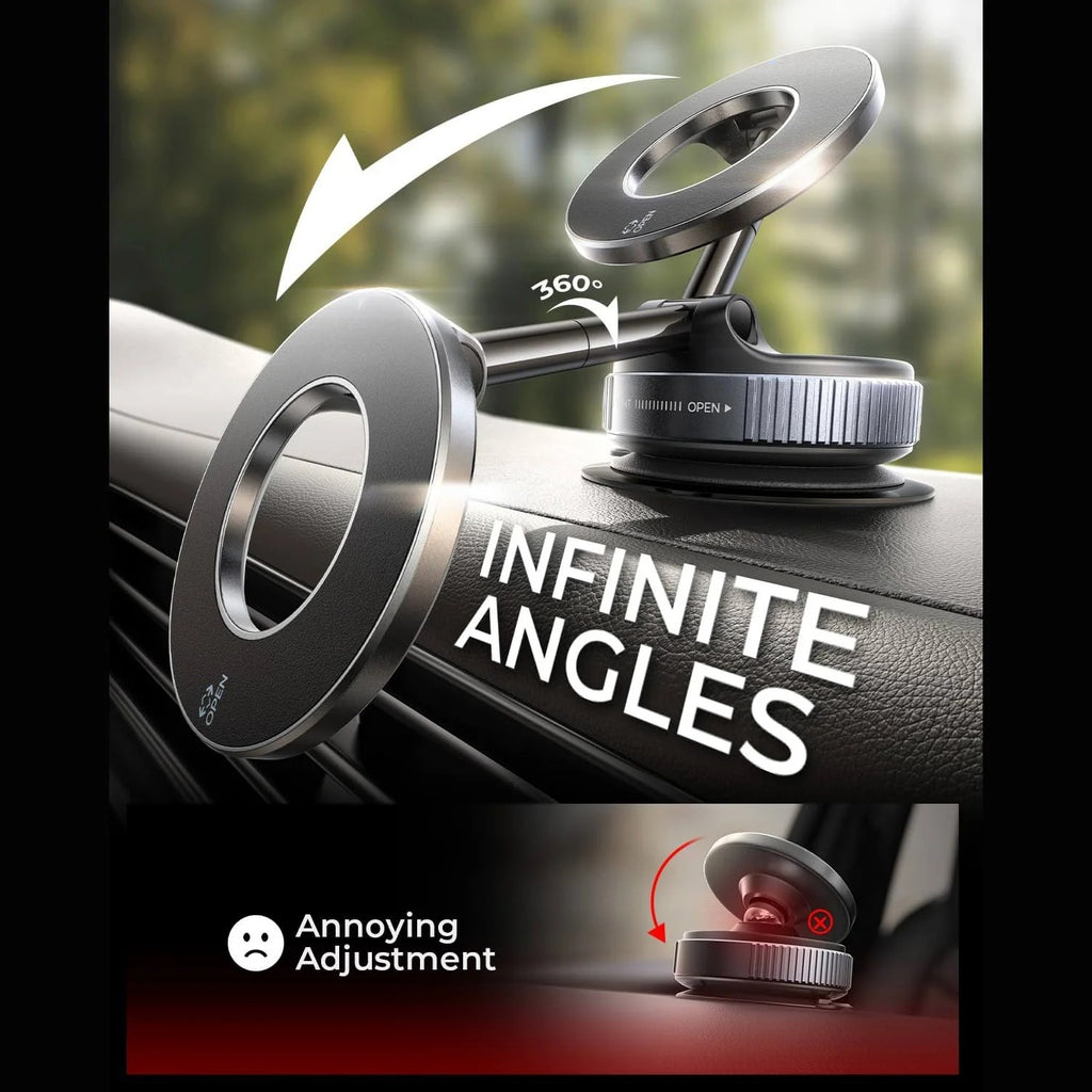 MagHold™ Car Mount | Magnetic Phone Holder for Dashboard, Windscreen & Desk