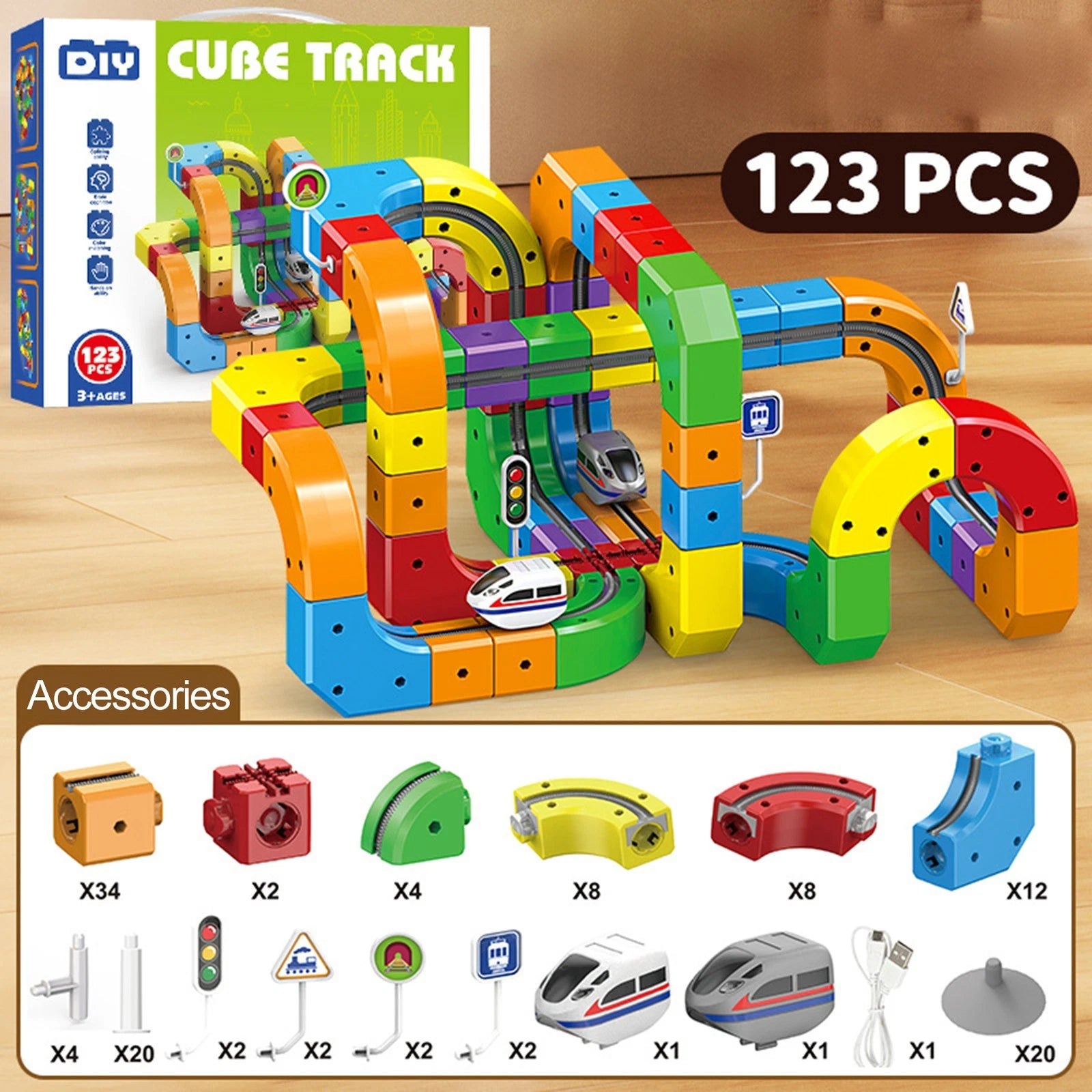 ClickRail | Magnetic Track Builder Train Set