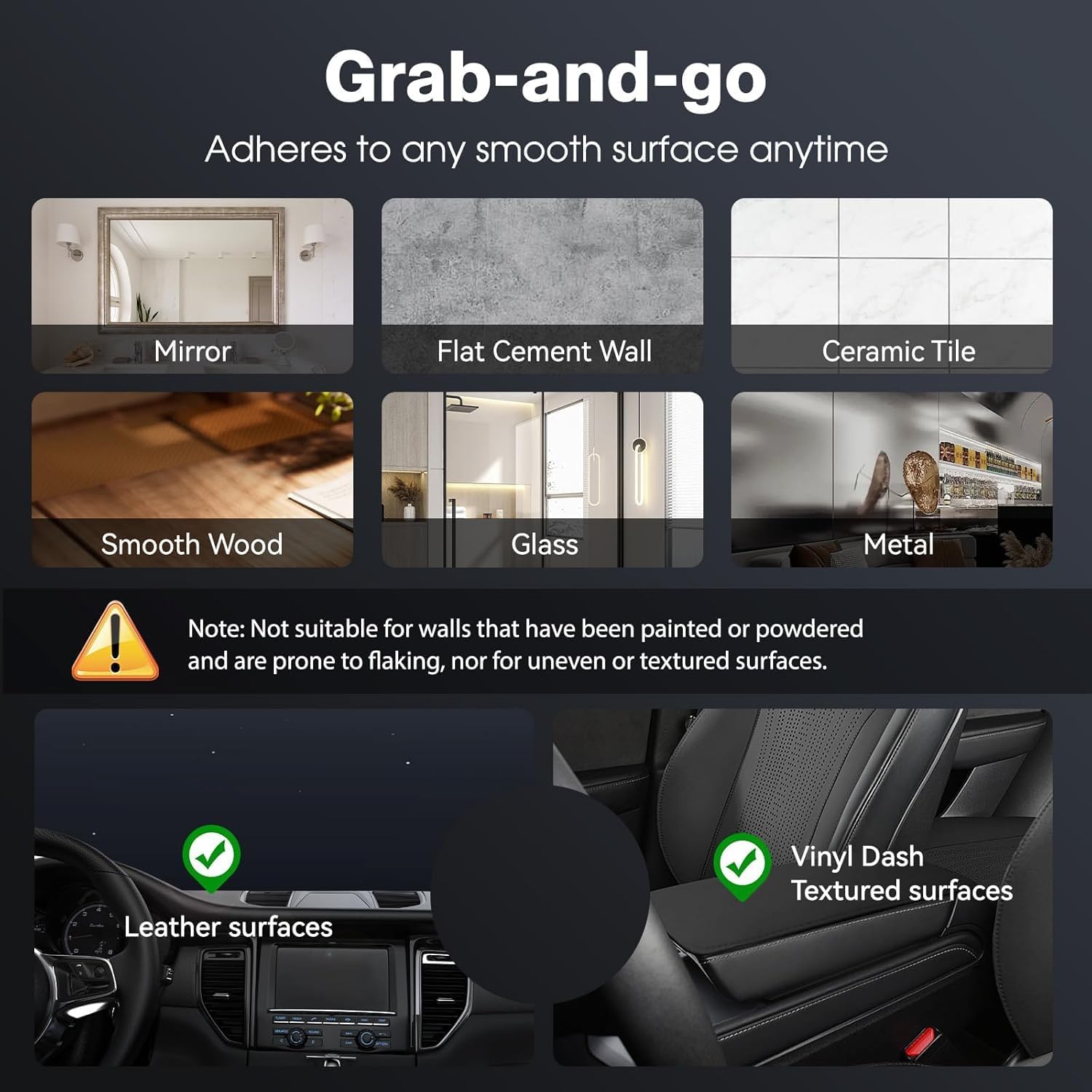 MagHold™ Car Mount | Magnetic Phone Holder for Dashboard, Windscreen & Desk