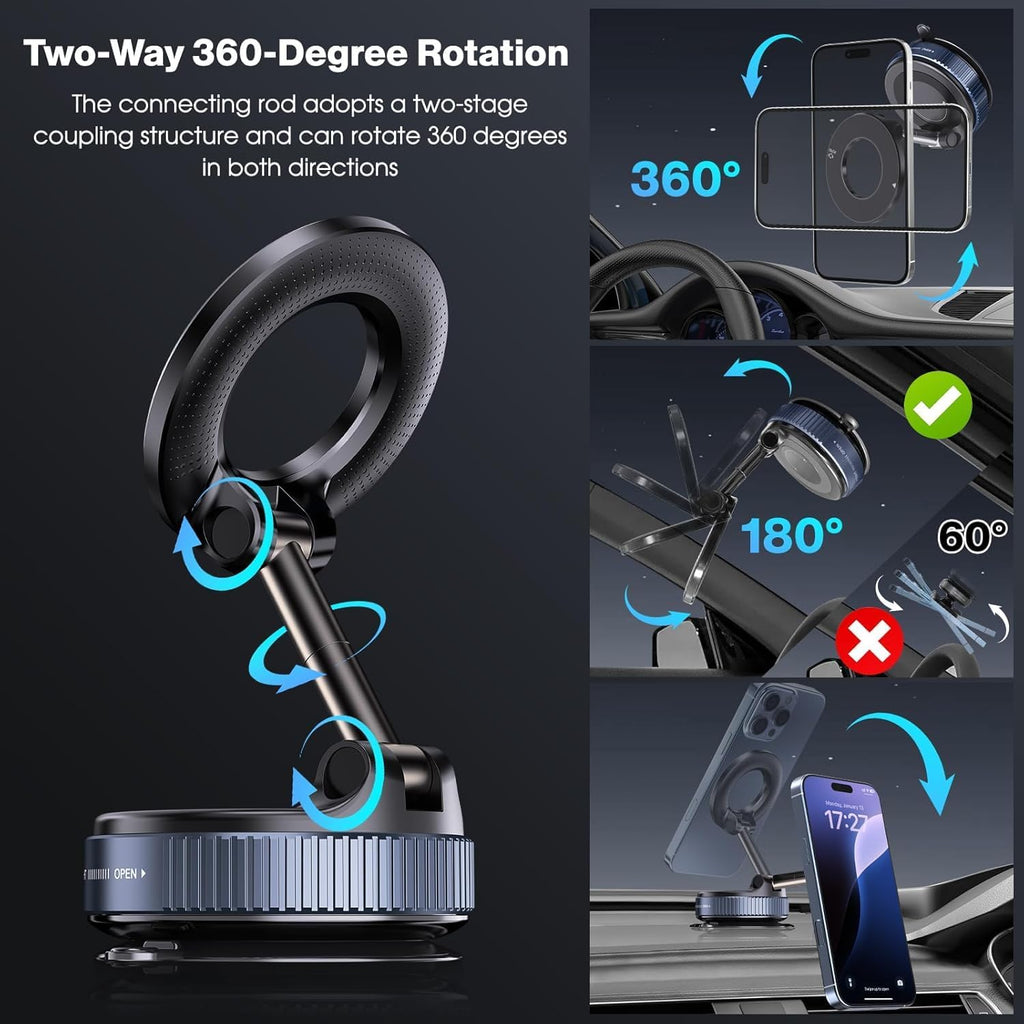 MagHold™ Car Mount | Magnetic Phone Holder for Dashboard, Windscreen & Desk